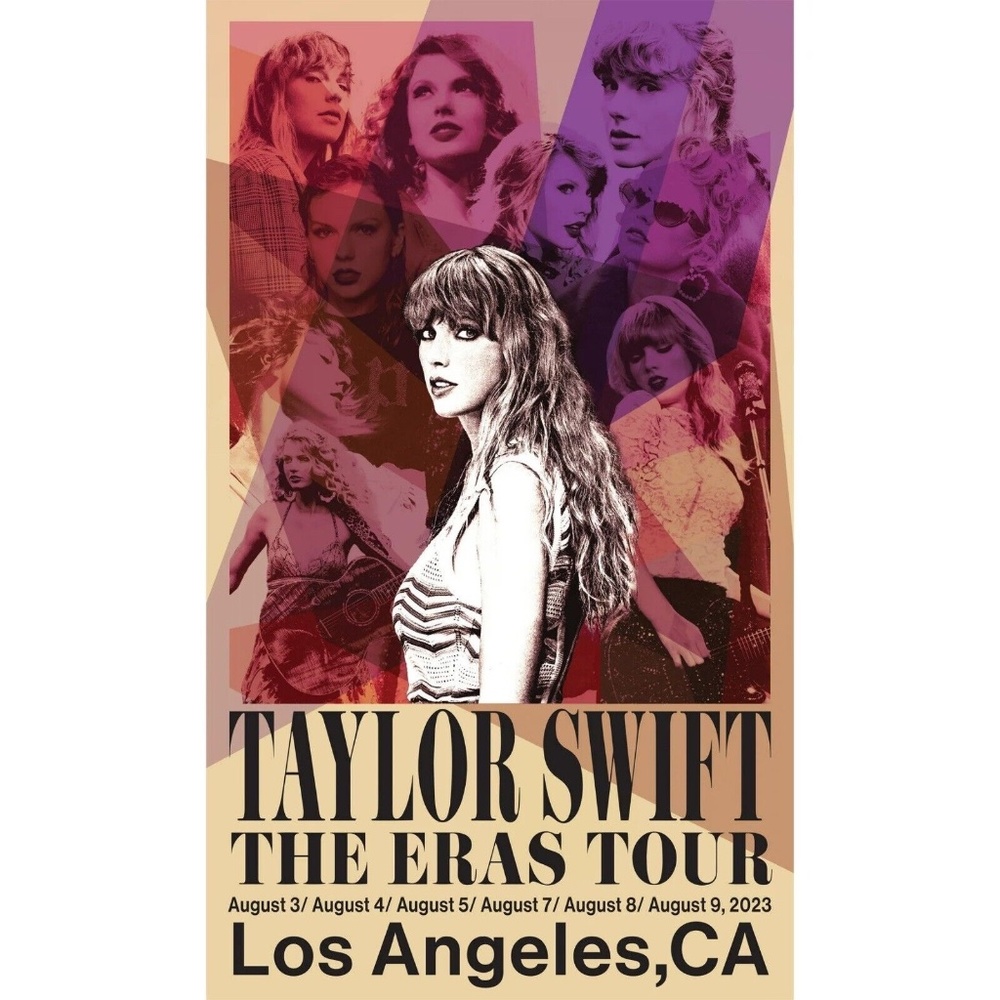 Taylor Swift Los Angeles Eras Tour Poster